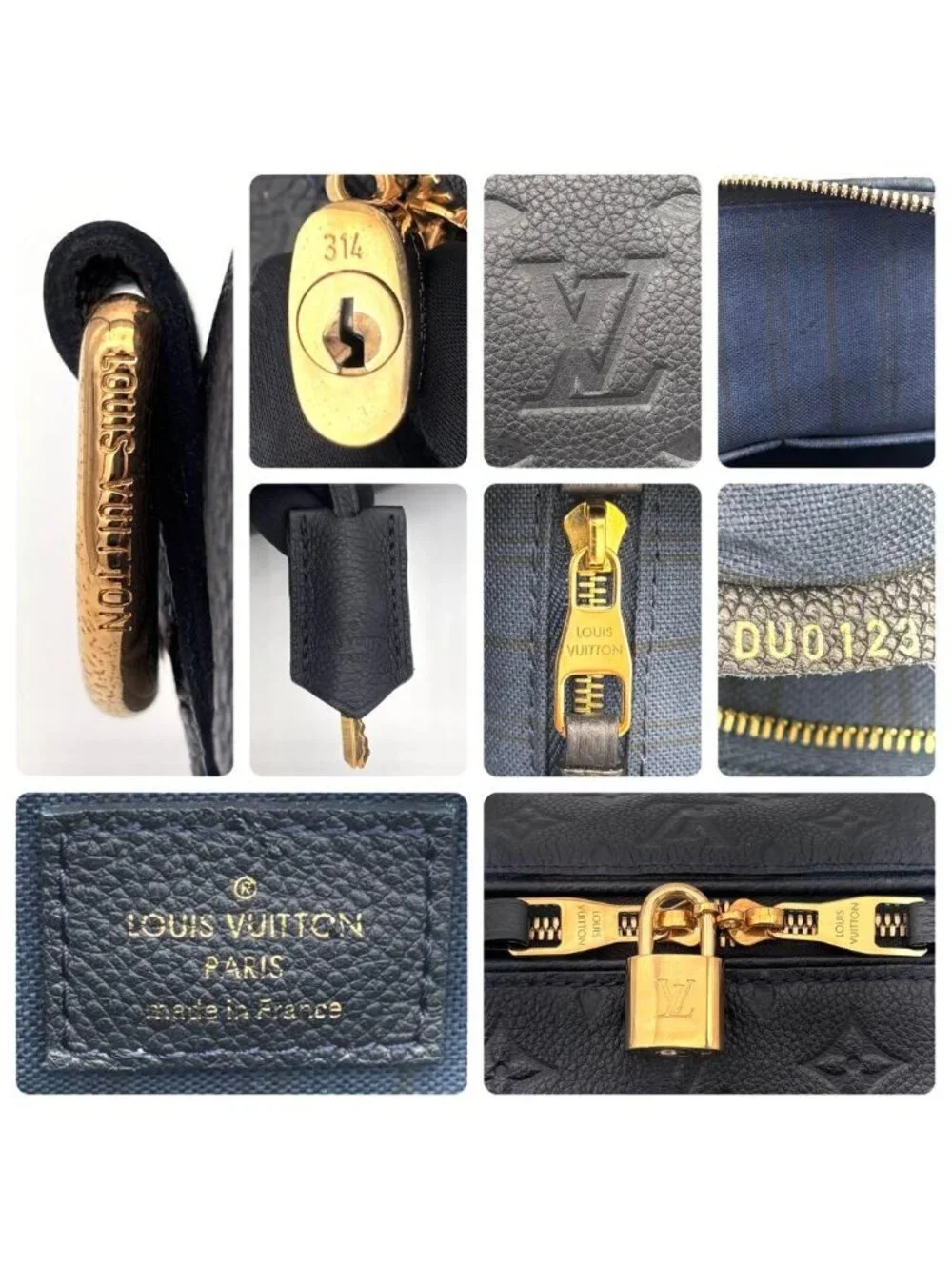 Louis Vuitton Monogram Empreinte Speedy Bandouliere 25 Noir Handbag
